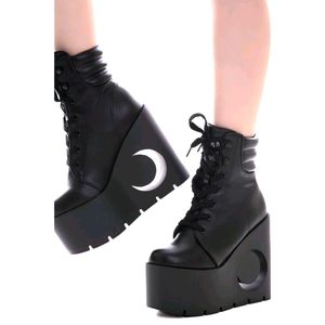 Killstar Diana Wedge Boots